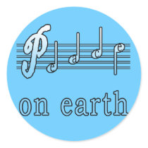 Musical Peace on Earth Stickers by XmasFun Musical Peace on Earth Stickers