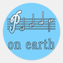 Musical Peace on Earth Stickers