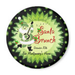 Musical Santa Elf Christmas Brunch Invitation Magn magnets