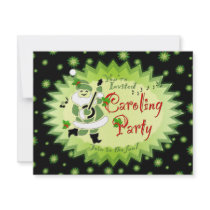 Musical Santa Elf Christmas Caroling Party Invitat Custom Invite