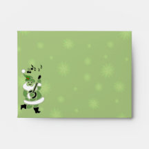 Musical Santa Elf Christmas Party A2 Envelopes