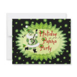 Musical Santa Elf Pajama Party Invitations