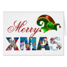 MUSICAL SANTA  XMAS PARTY CARDS