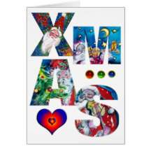 MUSICAL SANTA XMAS PARTY GREETING CARDS