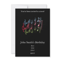 Musical Staff Personalized Invitation