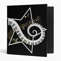 Musical Star golden notes Binders
