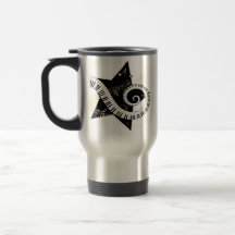 Musical Star golden notes Coffee Mug
