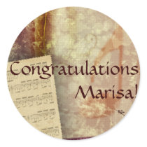 Musical Round Sticker