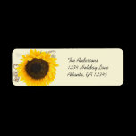 Musical Sunflower Return Address Labels