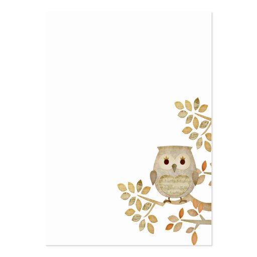 Musical Tree Owl Business Card (front side)