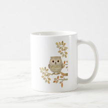 Musical Tree Owl Coffee Mugs