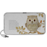 Musical Tree Owl Doodle Laptop Speakers