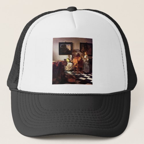 Musical Trio by Johannes Vermeer Mesh Hat