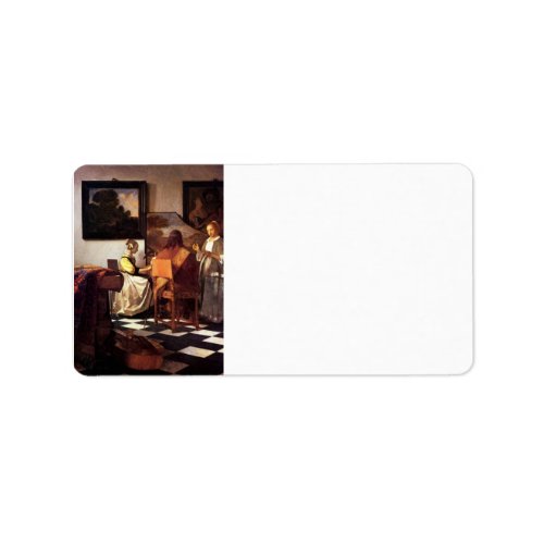 Musical Trio by Johannes Vermeer Address Label