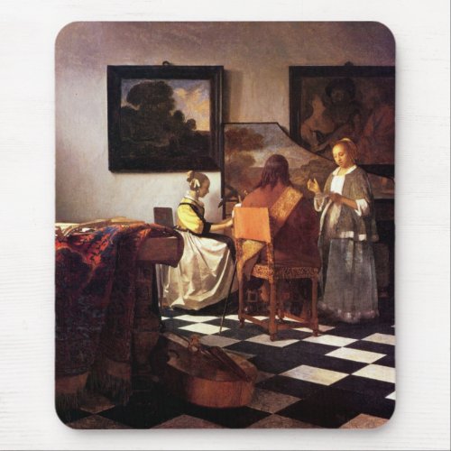 Musical Trio by Johannes Vermeer Mouse Pads