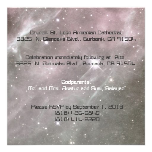 Musical Universe - Baptism Invitation
