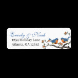Musical Vintage Aqua Birds Grey Branch Labels