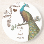 Musical Vintage Peacock Coasters
