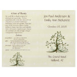 Musical Whispy Tree Wedding Program flyers