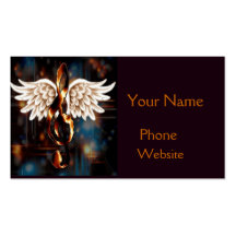 Musical Wings Business Card Template