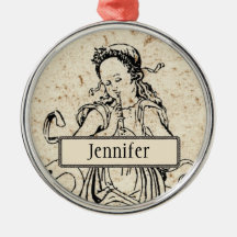 Musicha XXVI Personalized Round Premium Ornament