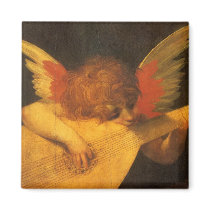 Musician Angel by Rosso Fiorentino Refrigerator Magnet
