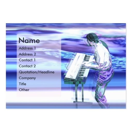 Musician Blues - Chubby Business Card Template (front side)