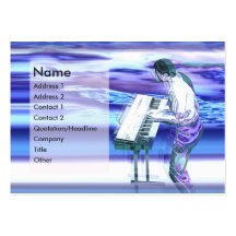 Musician Blues - Chubby Business Card Template