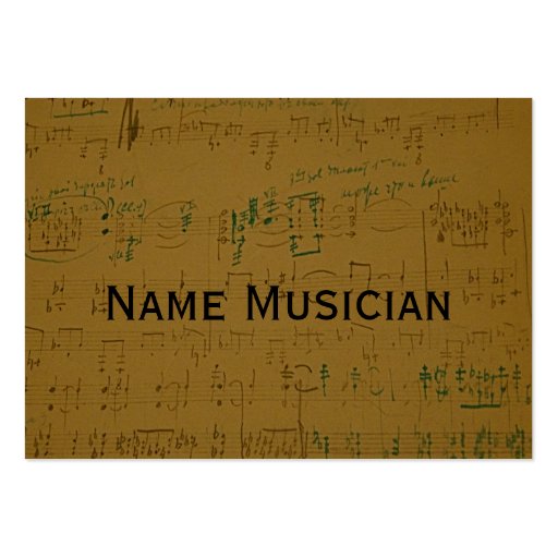 Musician business card (front side)