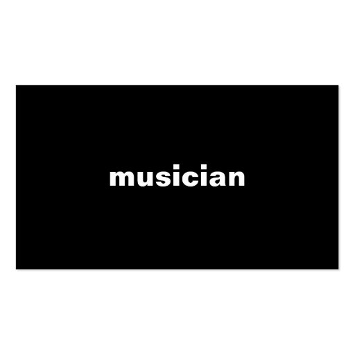 Musician Business Card (front side)