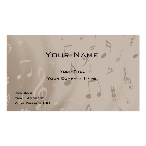 Musician Business Card (front side)