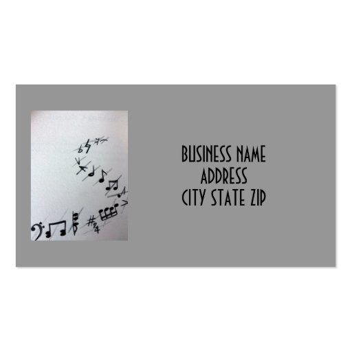 MUSICIAN OR MUSIC SHOP BUSINESS CARD (front side)