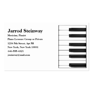 Musician/Pianist Business Card