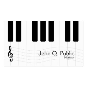 Musician Piano Business Card