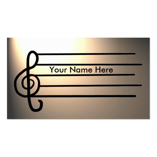Musician stagelight customizable business cards (front side)