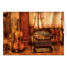 Musician - The Violin and the Accordian Card