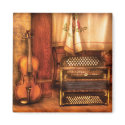 Musician - The Violin and the Accordian magnets by suburbanscenes Musician - The Violin and the Accordian magnets