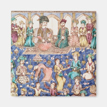 Musicians and dancers fridge magnet