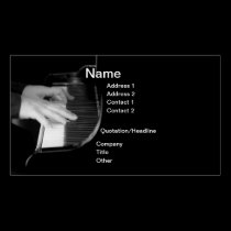 Musician's Business Card business cards