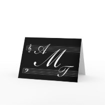 Musicians in love monogram logo cards by perfectpostage Musicians in love monogram logo cards
