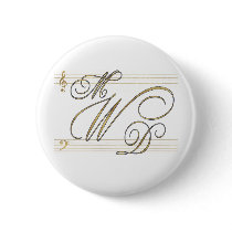 Musicians in love wedding monogram logo buttons by perfectpostage Musicians in love wedding monogram logo buttons