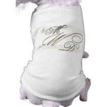 Musicians in love wedding monogram logo pet clothing