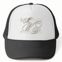 Musicians in love wedding monogram logo hats by perfectpostage Musicians in love wedding monogram logo hats