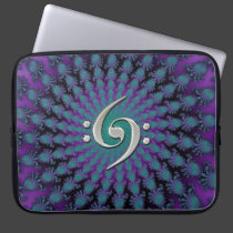 Musicians Spiral Fractal Music Double Bass Clef laptop sleeves