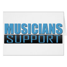 Musicians Support logo Greeting Card