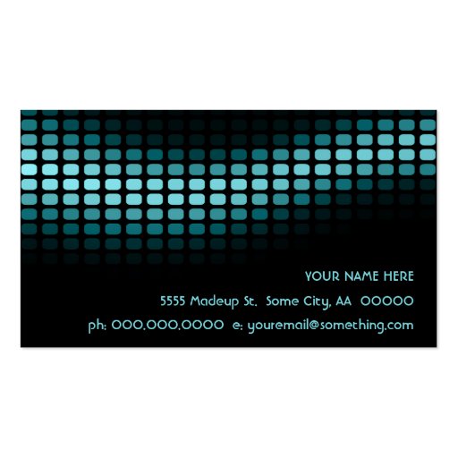 musicmeterz. business card template (front side)