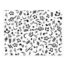 musik notes post cards