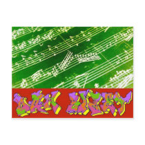 Musika Dan Bizet Green postcards