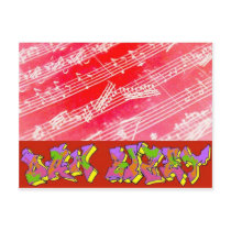 Musika Dan Bizet Red postcards