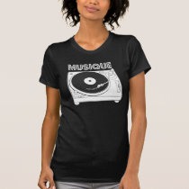 Musique Nonstop - Black Turntable Vintage Design Tshirts
